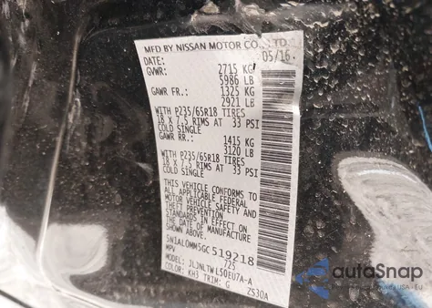 2016 Infiniti Qx60 z USA, uszkodzony, nr VIN 5N1AL0MM5GC519218